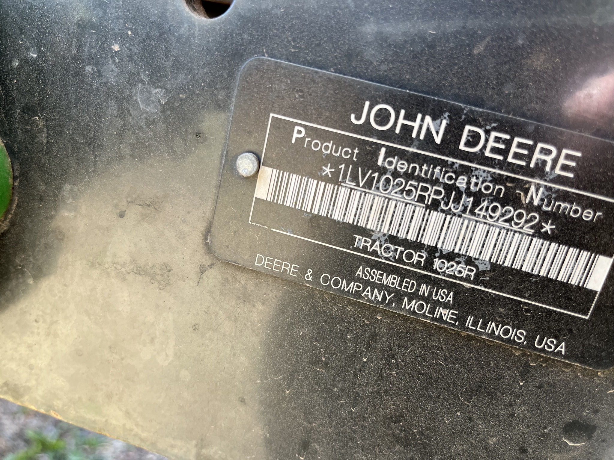 2018 John Deere 1025R Image 2