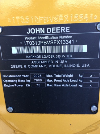 2025 John Deere 310P