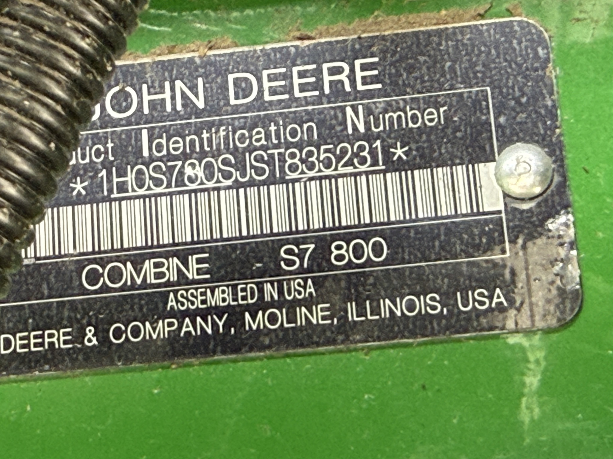  2025 John Deere S7 800 at Heritage Tractor in Nevada, MO