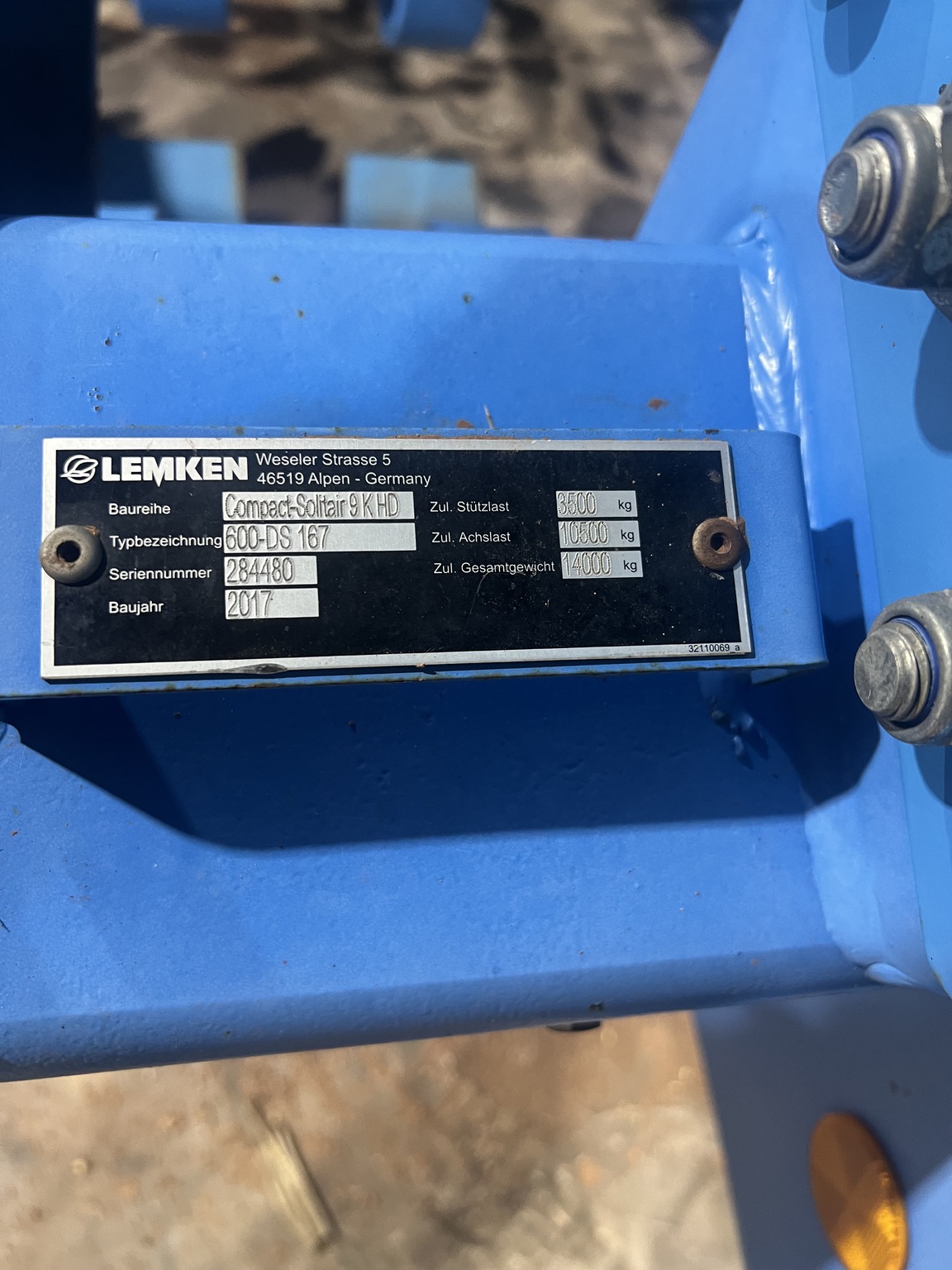 2017 Lemken 9KDH 600 Image 18