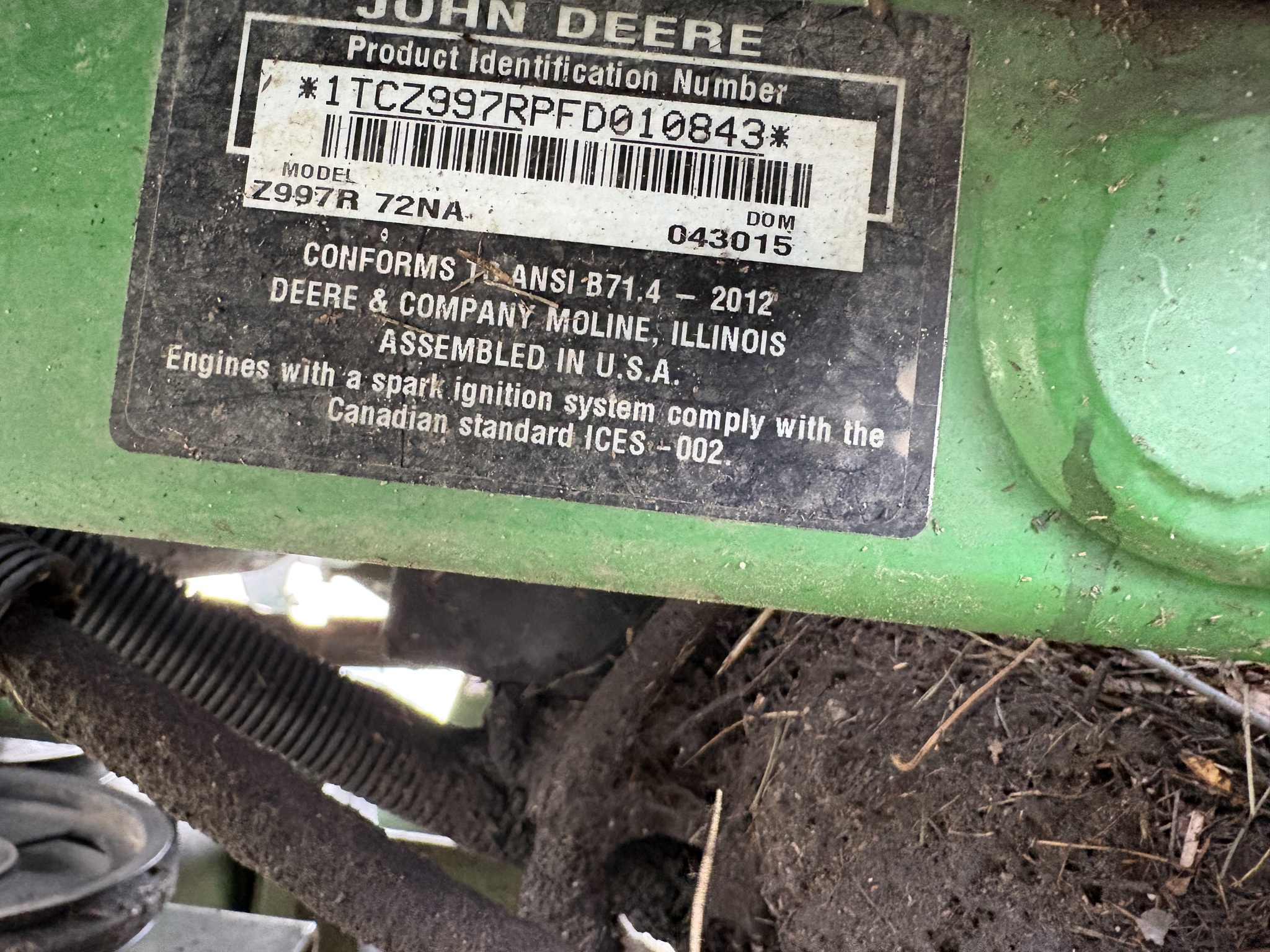  2015 John Deere Z997R at Heritage Tractor in Aledo, IL