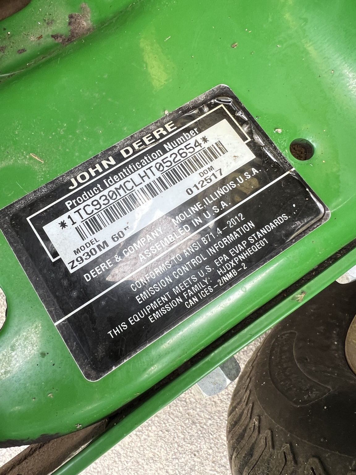 2017 John Deere Z930M Image 3