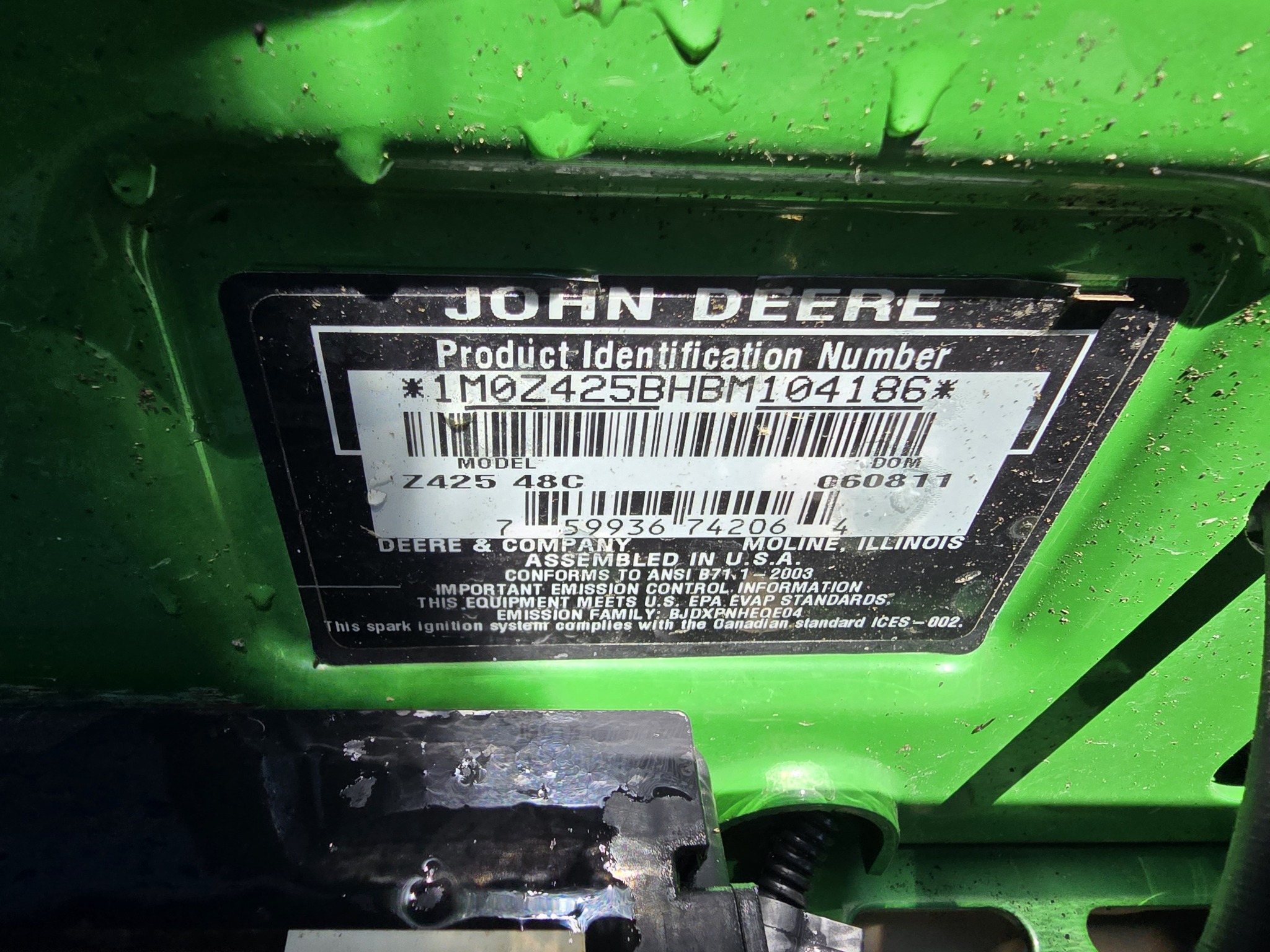 2011 John Deere Z425 Image 14