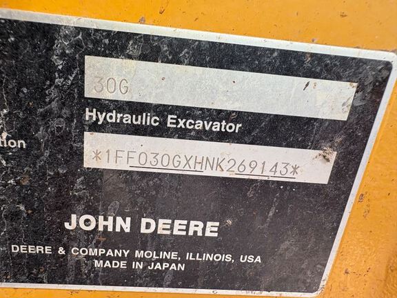 2023 John Deere 30G