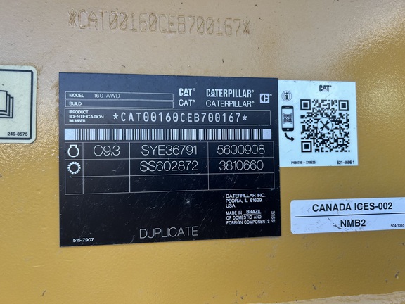 2020 Caterpillar 160M
