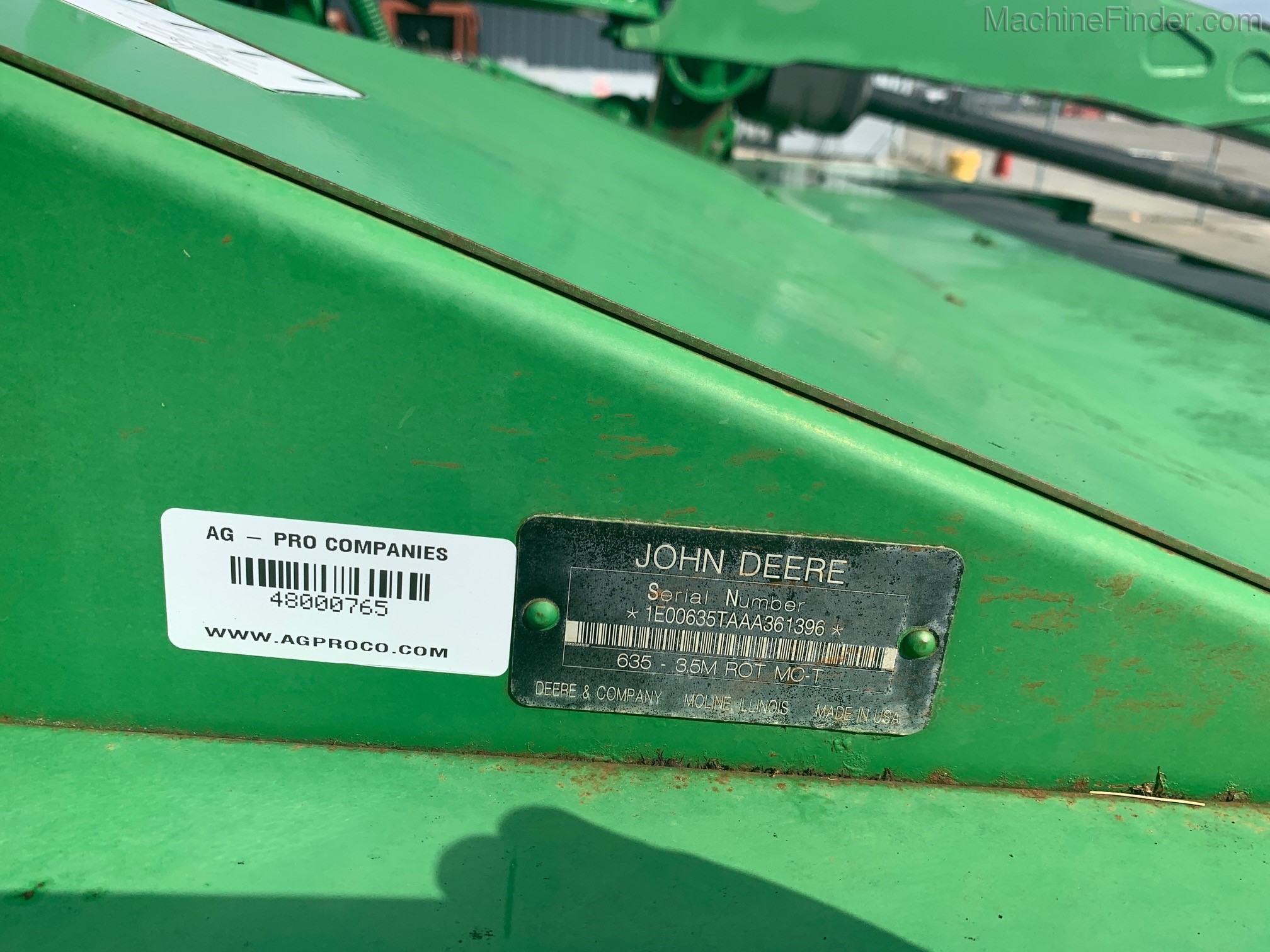 2010 John Deere 635 Image 7