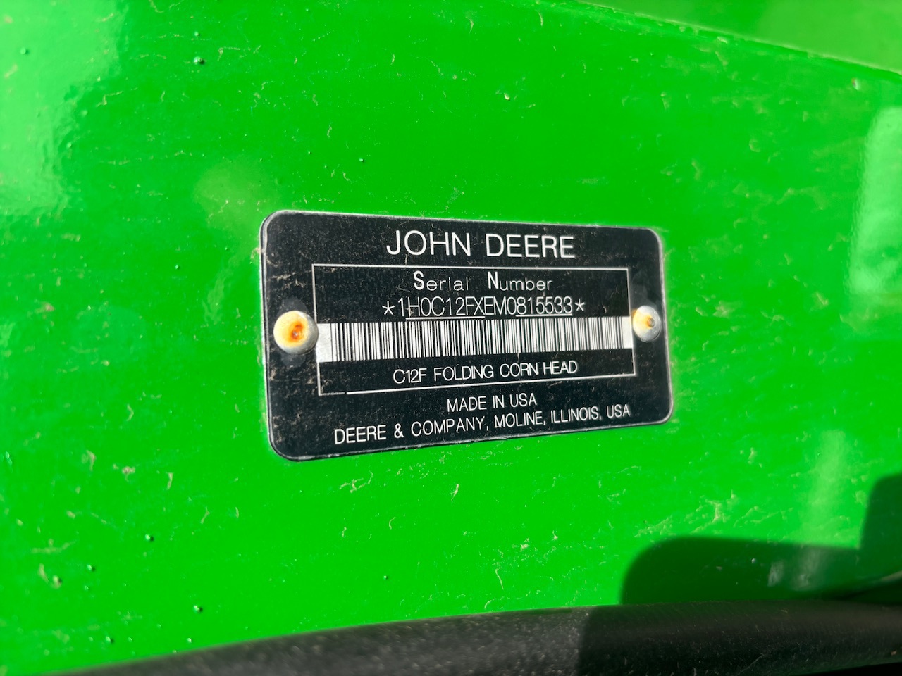  2021 John Deere C12F at Heritage Tractor in Pontiac, IL