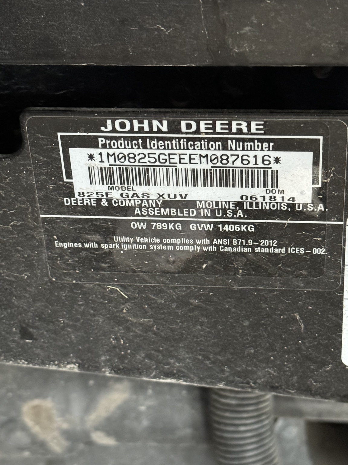 2014 John Deere XUV 825i Image 10