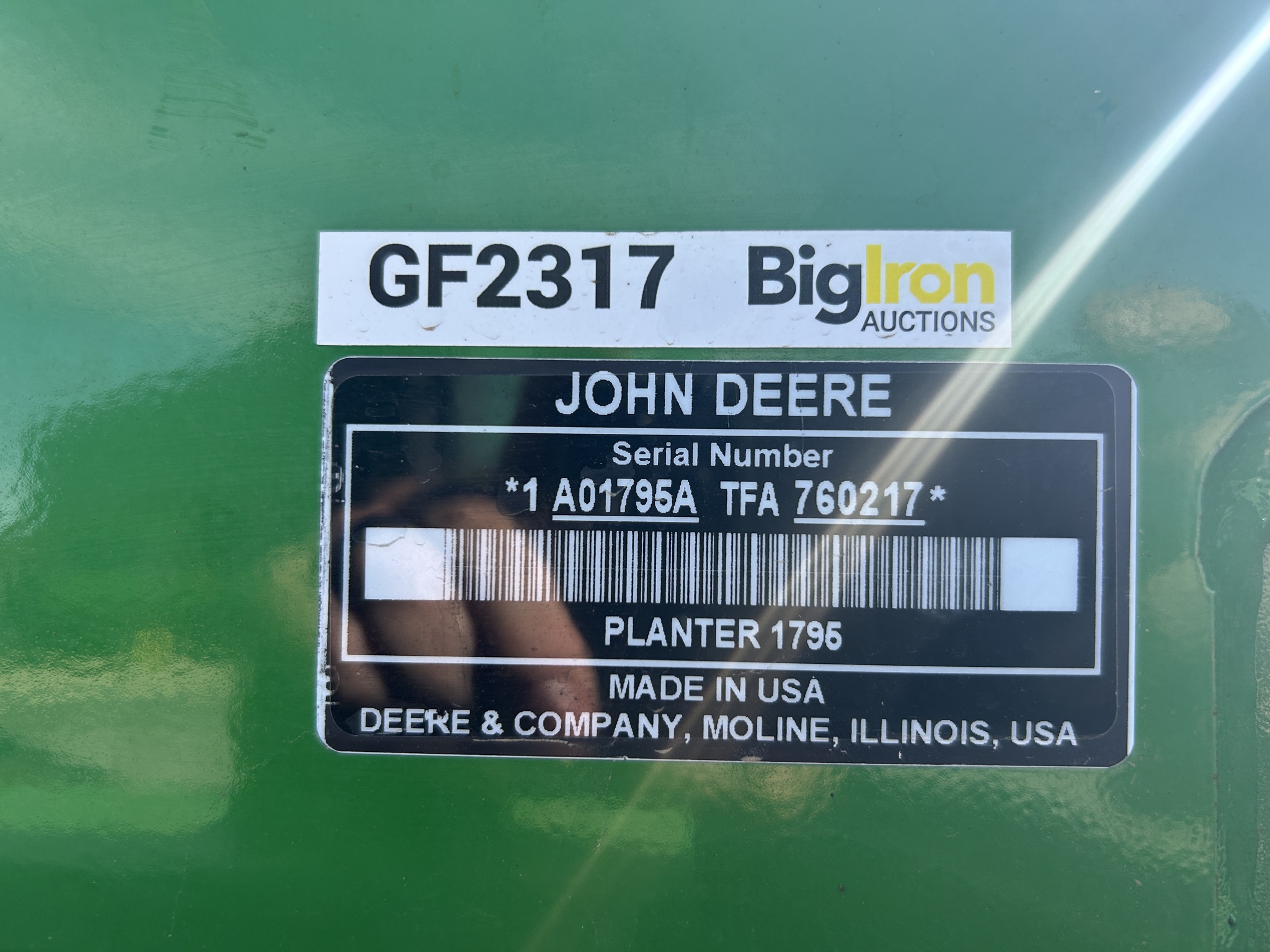  2015 John Deere 1795 at Heritage Tractor in Baldwin City, KS