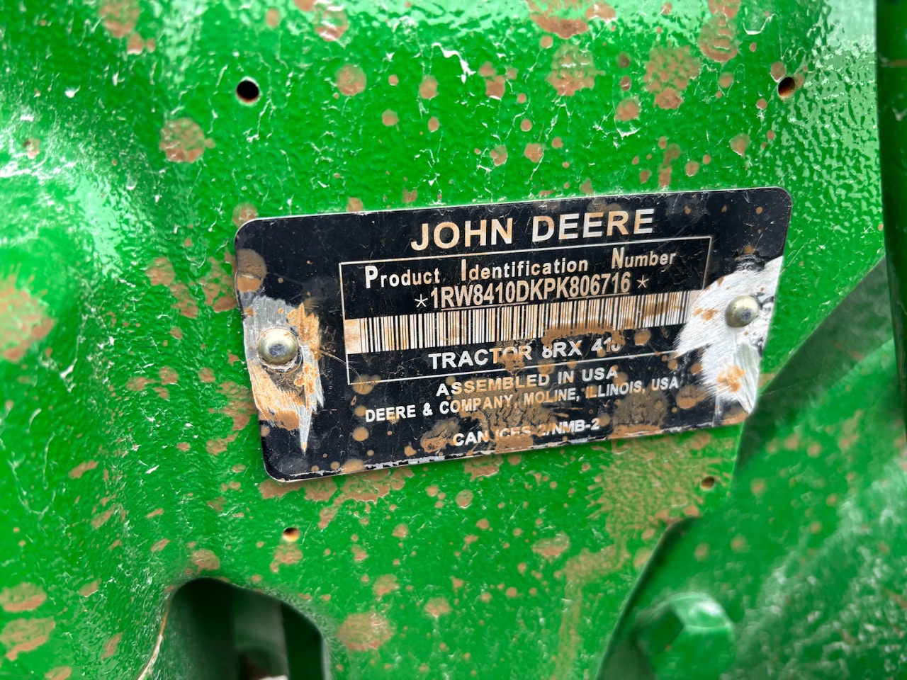  2023 John Deere 8RX 410 at Heritage Tractor in Macomb, IL