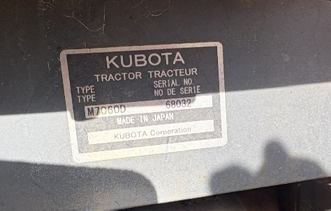 2018 Kubota M7060-5