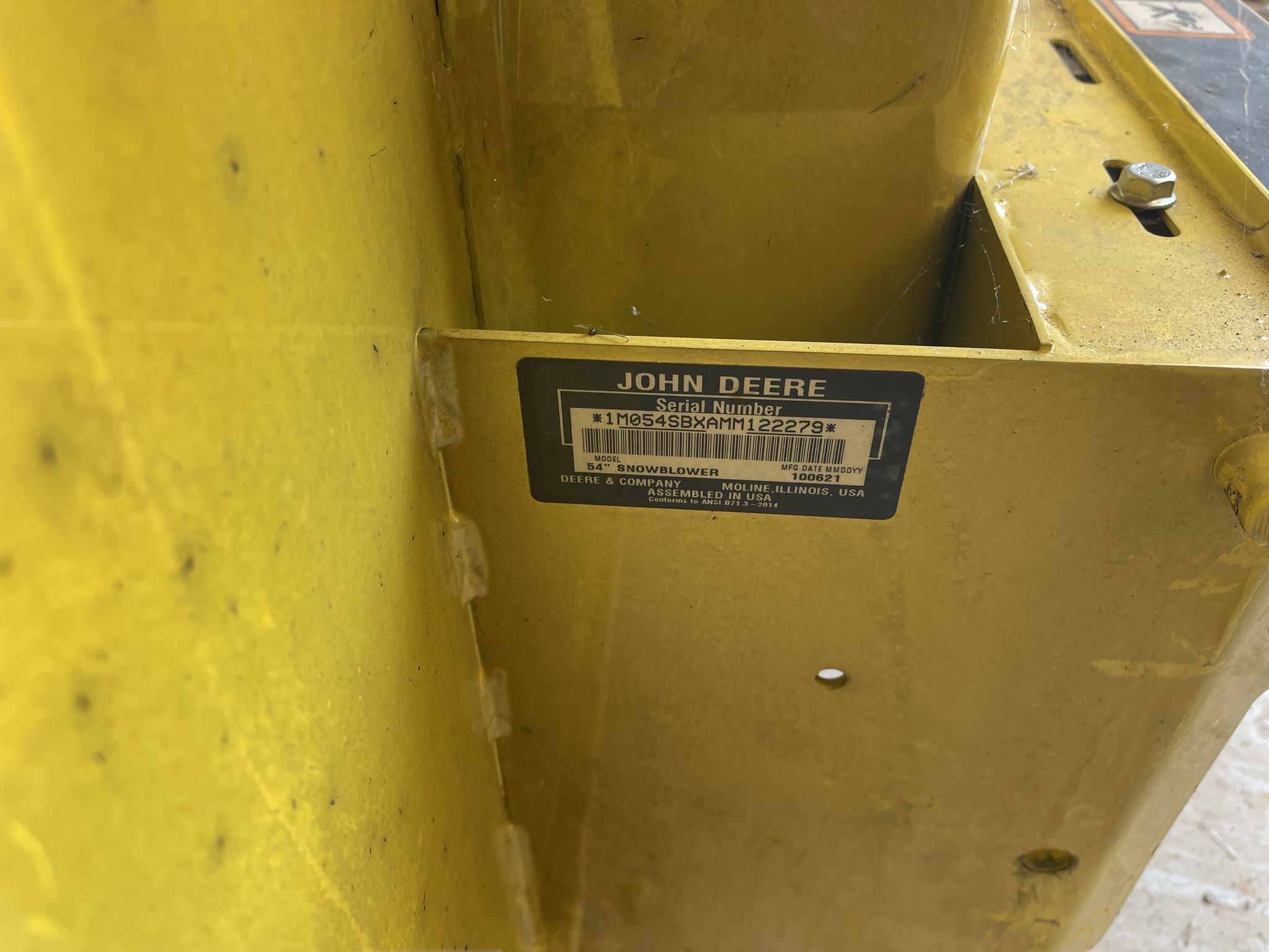 Used 2021 John Deere 54 Attachments for Snow Equipment at Koenig Equipment in Urbana, OH - PhotoXL4