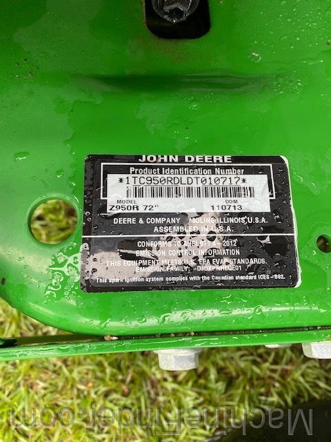 2013 John Deere Z950R Image 3