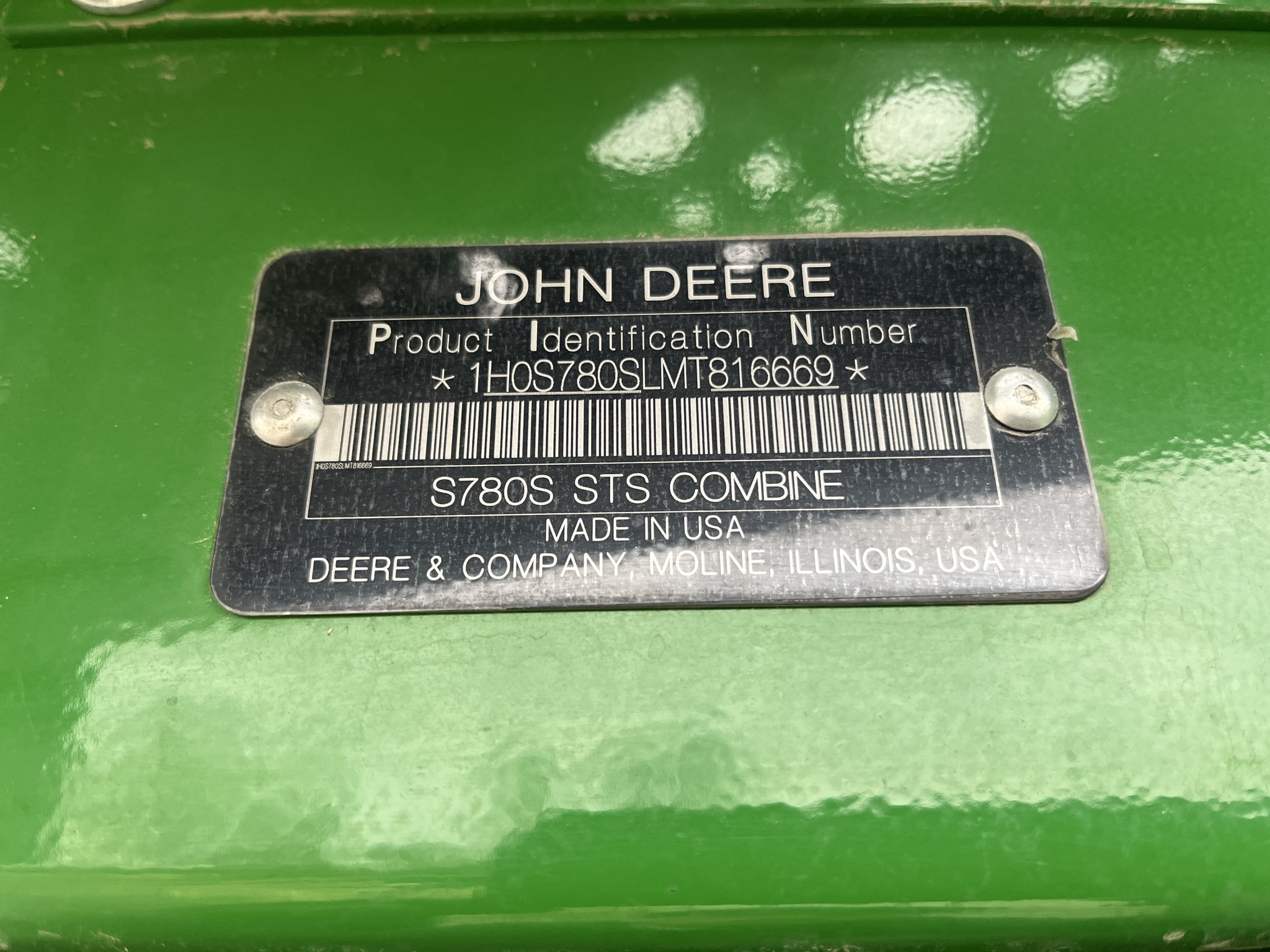  2021 John Deere S780 at Heritage Tractor in Pittsburg, KS