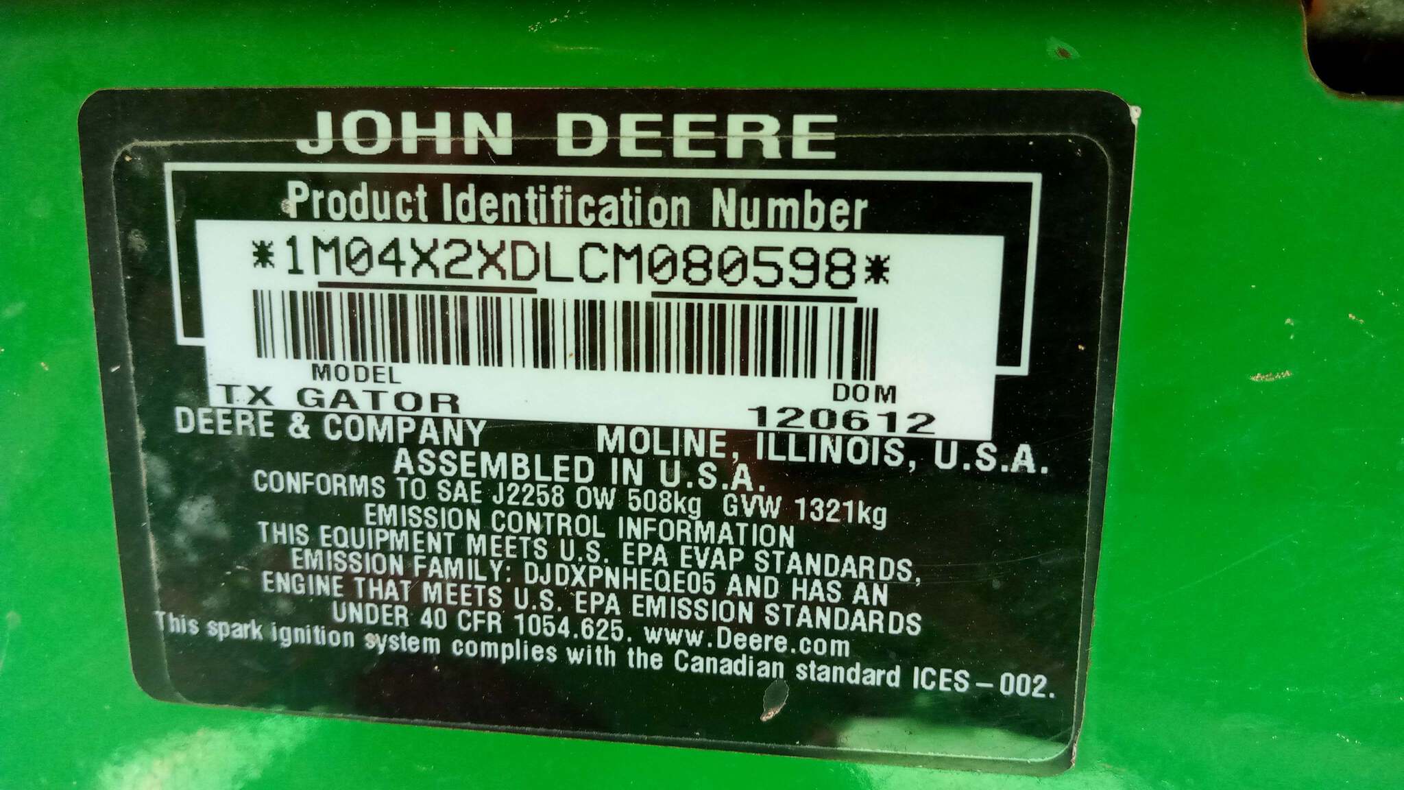 2013 John Deere TX 4X2 Image 15
