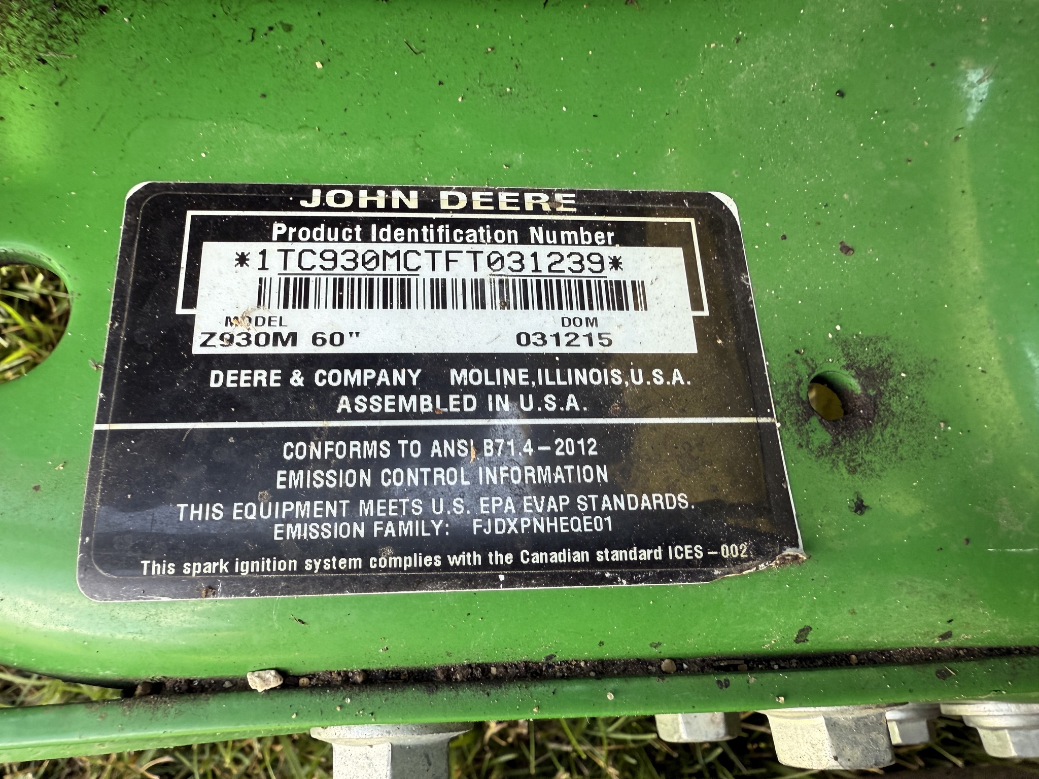 2015 John Deere Z930M Image 8