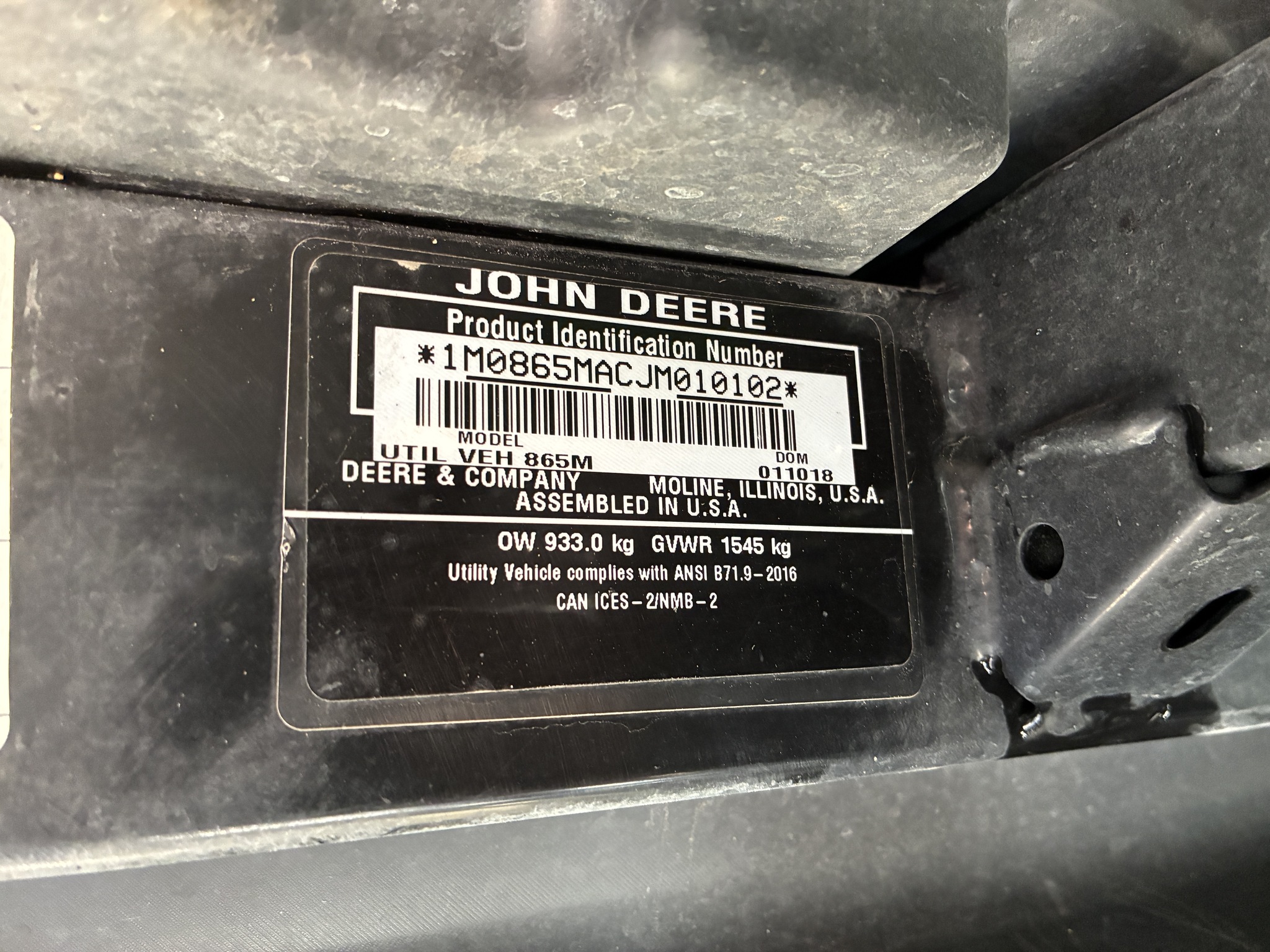 2018 John Deere XUV 865M Image 24