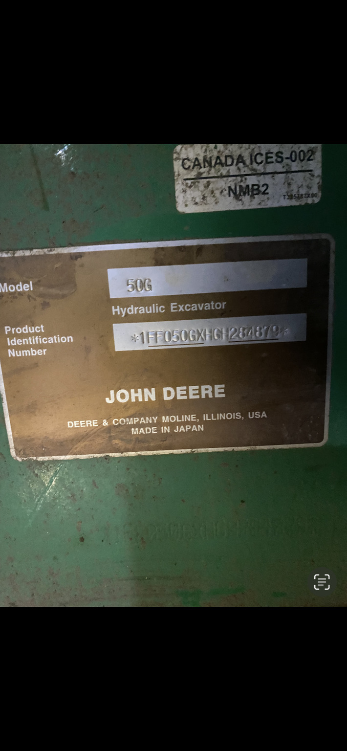 2016 John Deere 50G Image 7