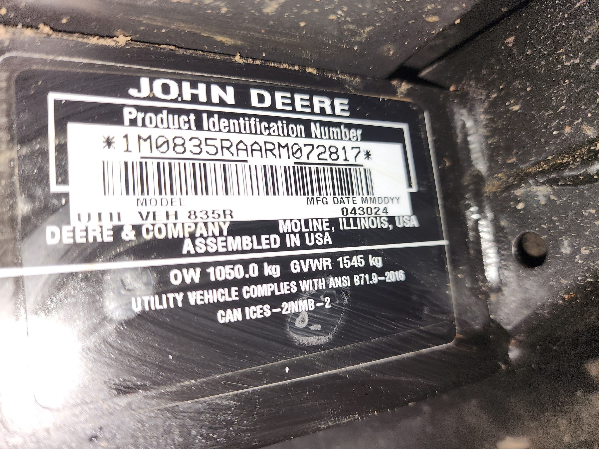 2024 John Deere XUV 835R Image 17