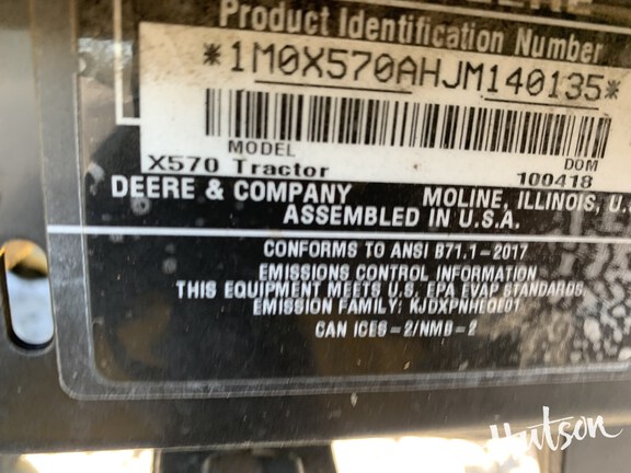 Photo of 2018 John Deere X570