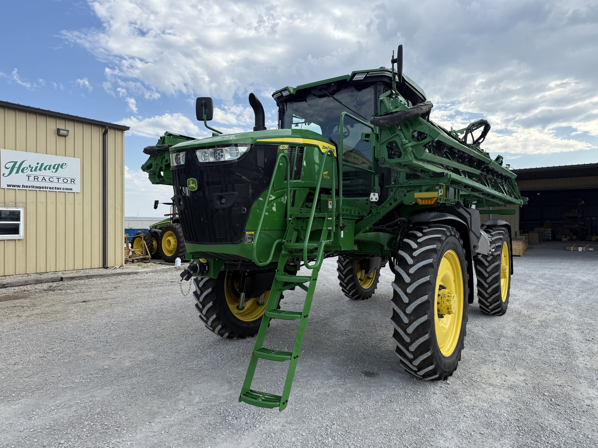  2025 John Deere 412R at Heritage Tractor in Nevada, MO