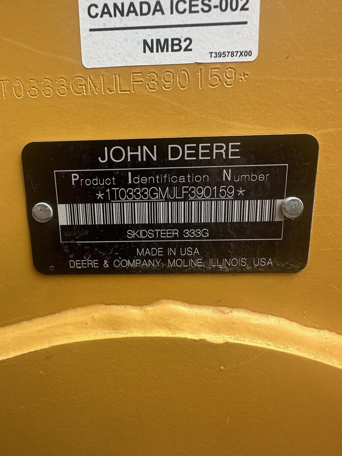 2020 John Deere 333G Image 8