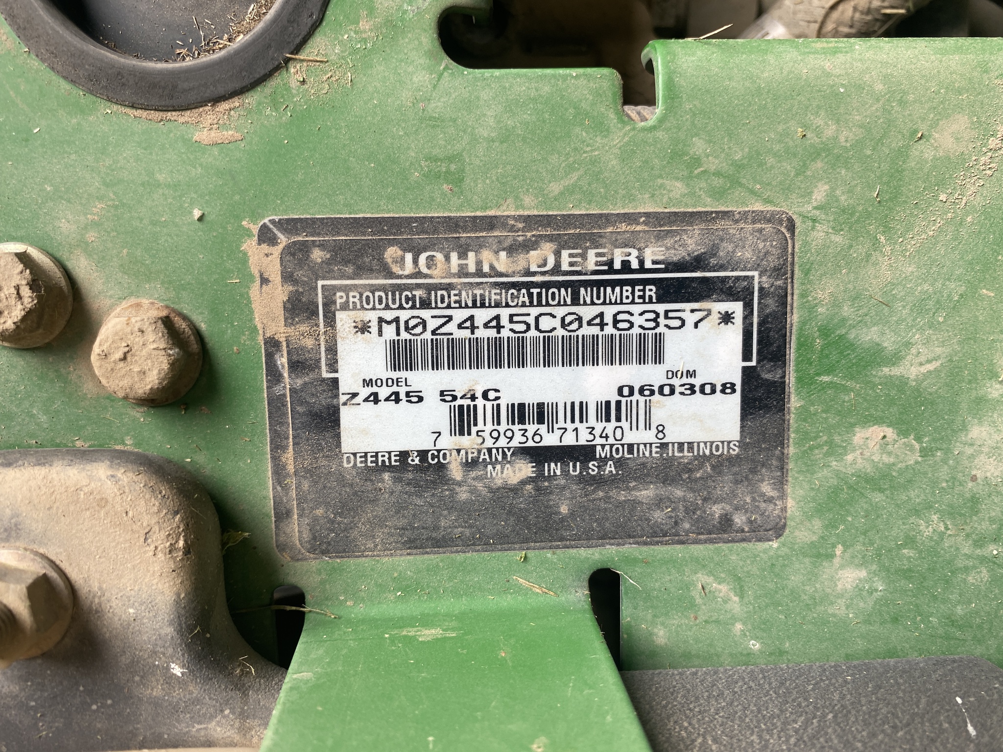 2008 John Deere Z445 Image 7