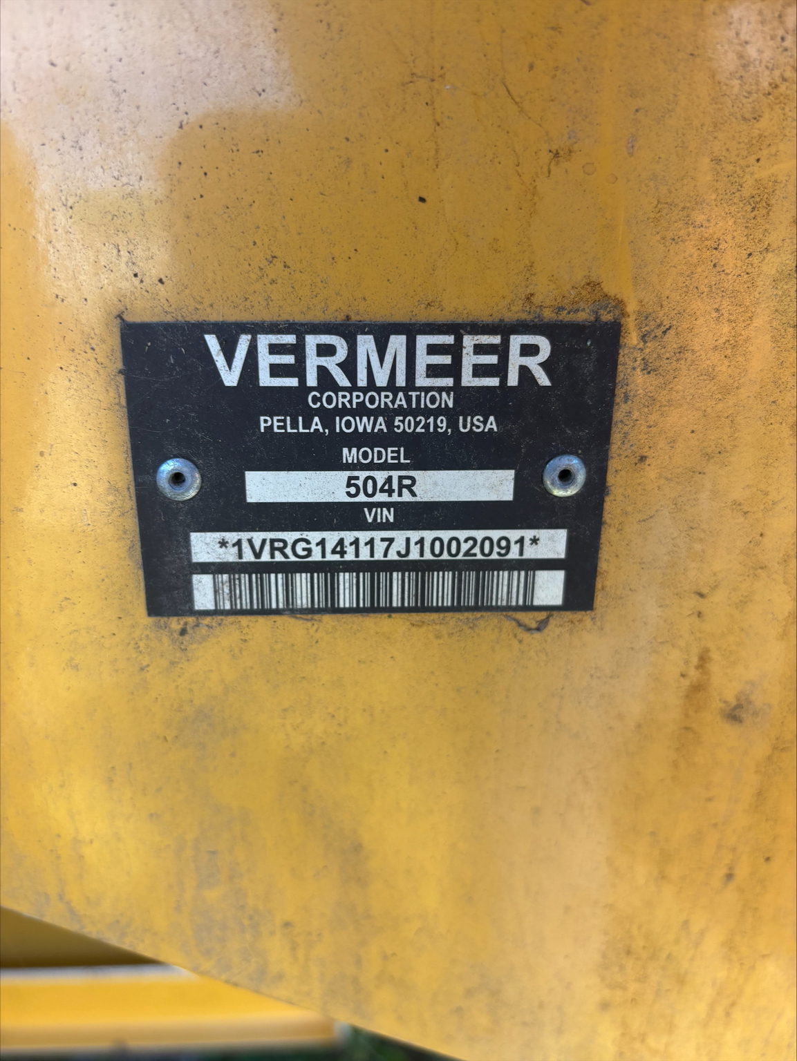 2018 Vermeer 504R Image 2