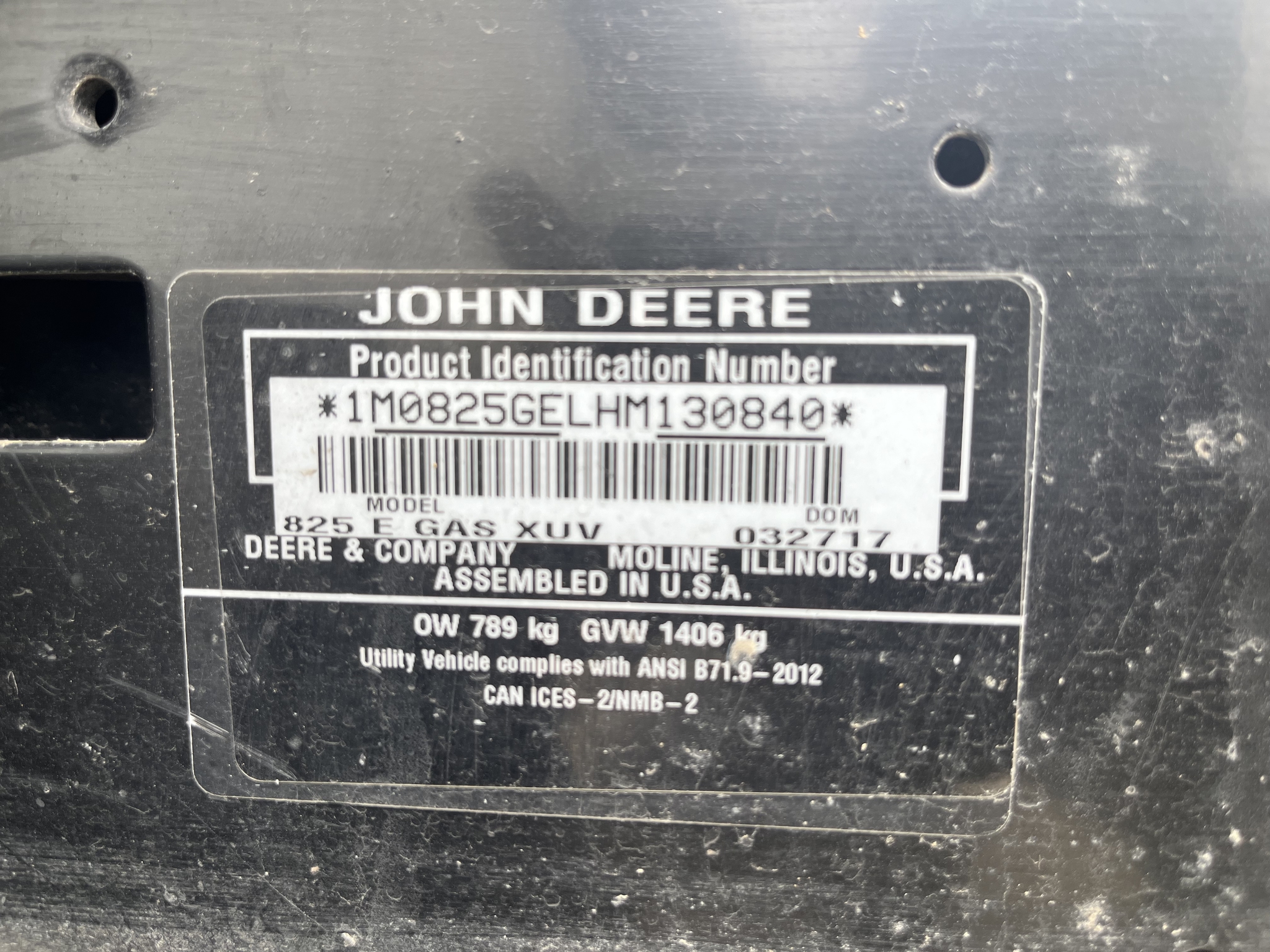 2017 John Deere XUV 825i Image 11