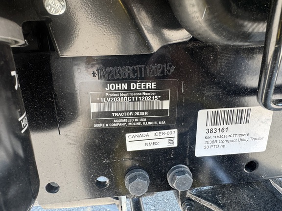 2026 John Deere 2038R