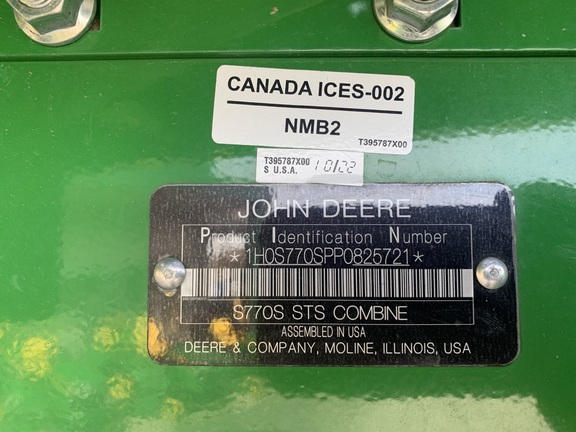 2023 John Deere S770 thumbnail 9