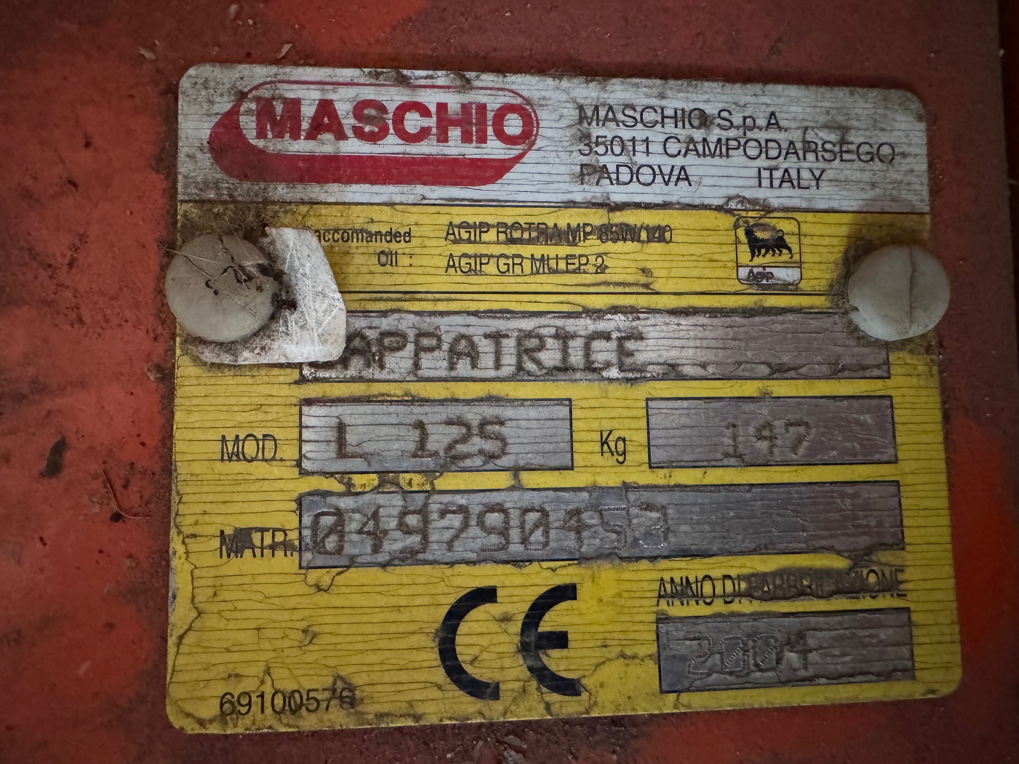 2004 Maschio L125 Image 4