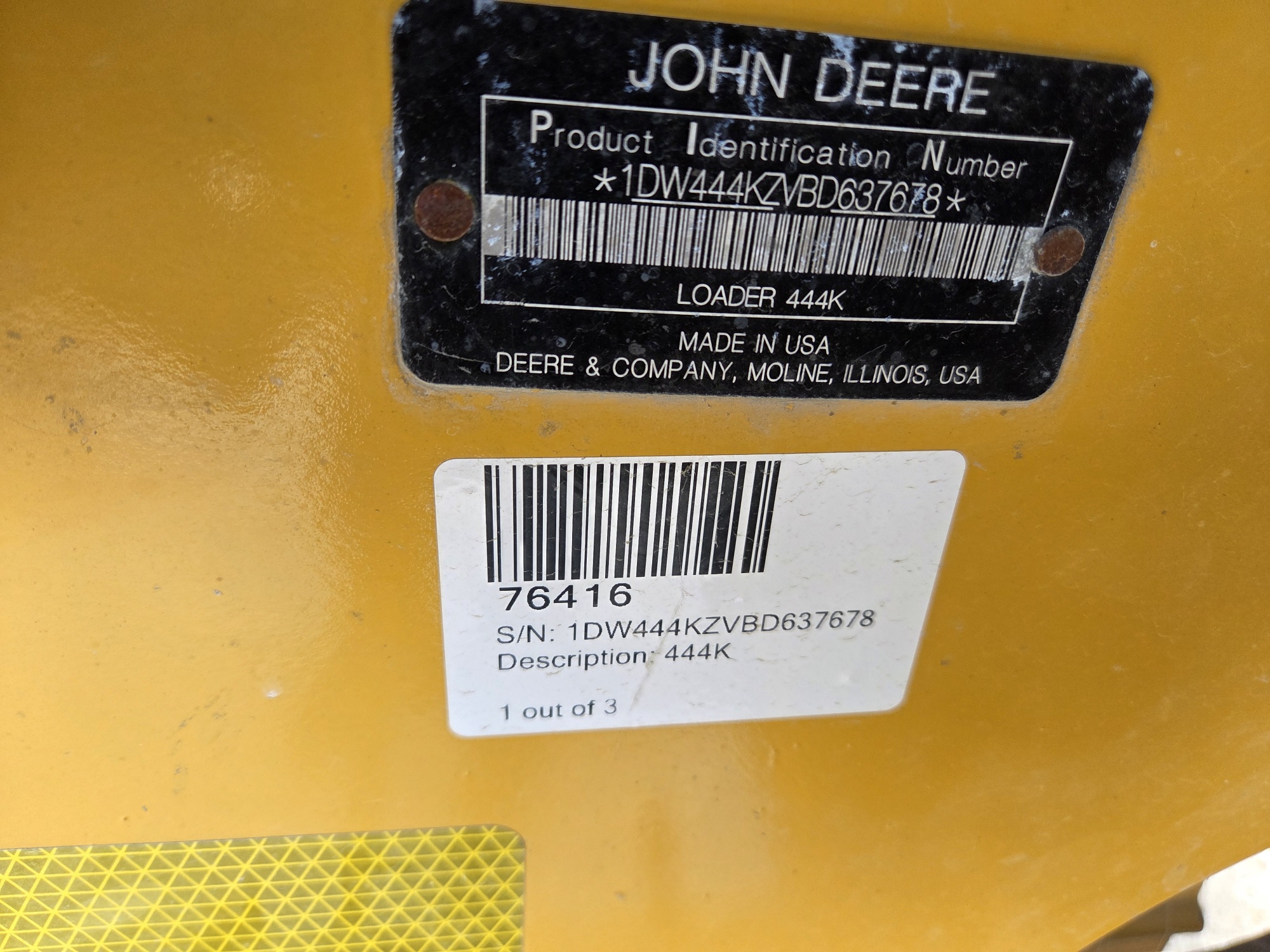 2011 John Deere 444K Image 9