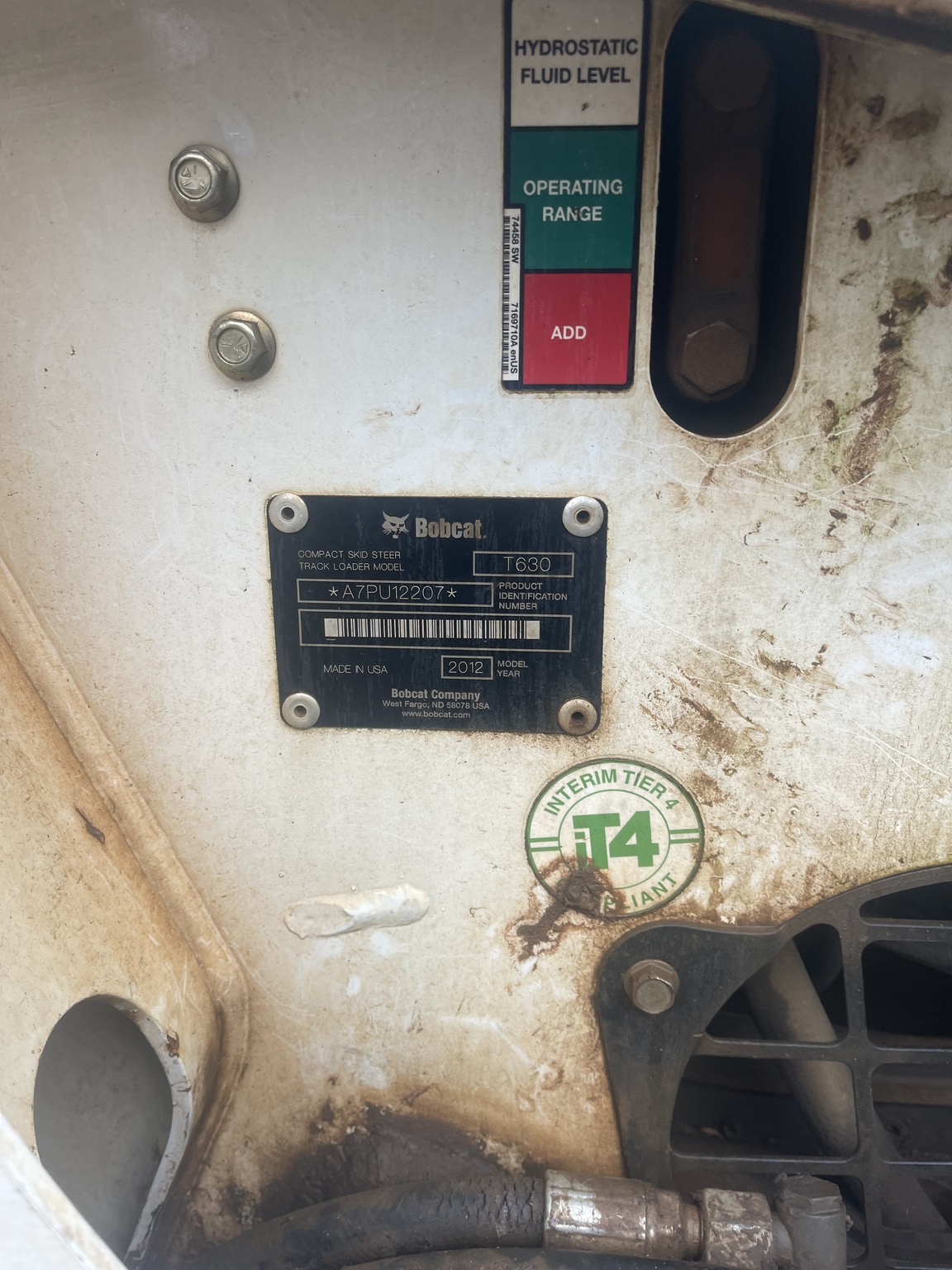 2012 Bobcat T630 Image 7