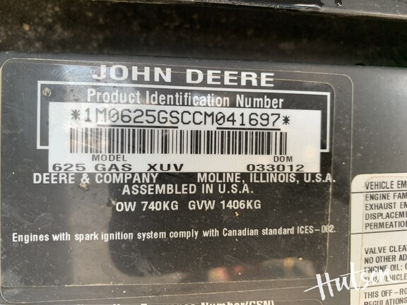 Photo of 2012 John Deere XUV 625I GREEN