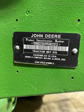 Used 2024 John Deere 8RT 370 Track Tractors at Koenig Equipment in Anna, OH - Photo7