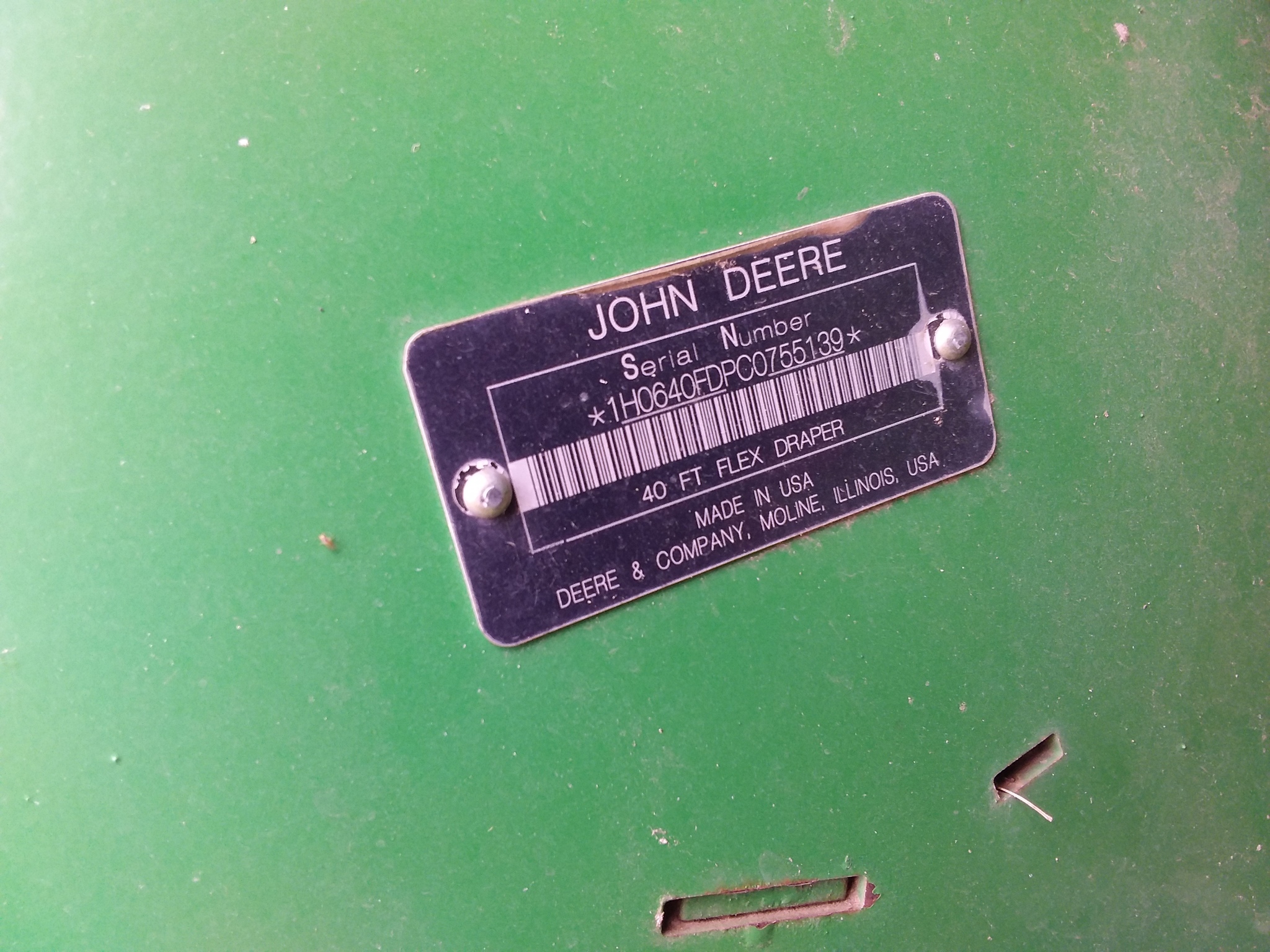 2013 John Deere 640FD Combine Platforms Redfield