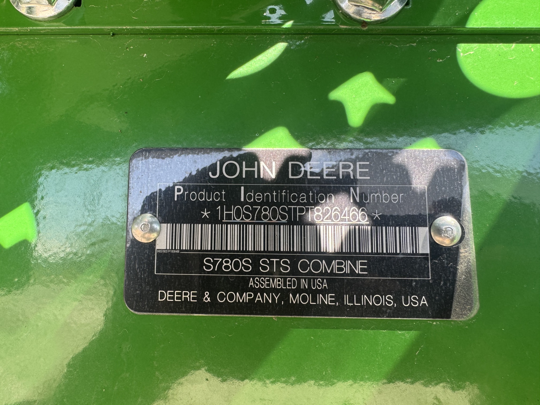  2023 John Deere S780 at Heritage Tractor in Monmouth, IL