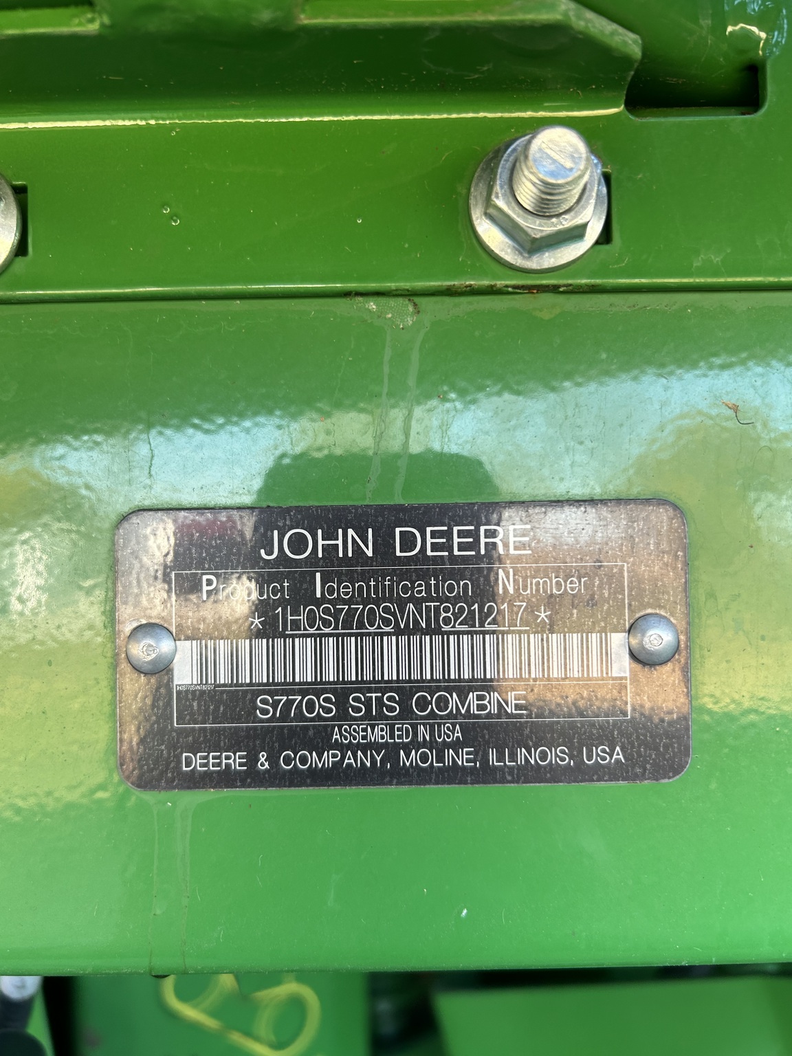  2022 John Deere S770 at Heritage Tractor in Carthage, IL
