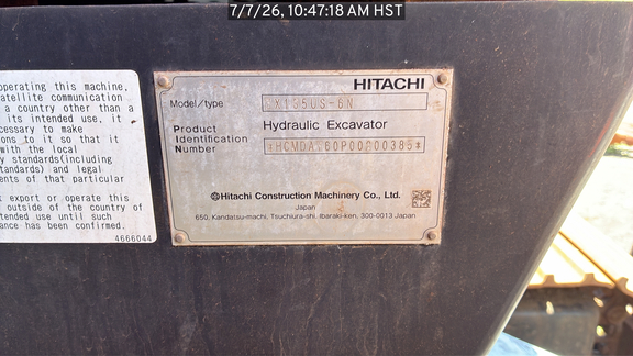 2019 Hitachi ZX135