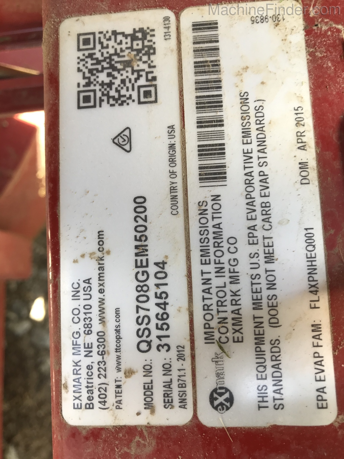 2016 Exmark QSS708GEM Image 5