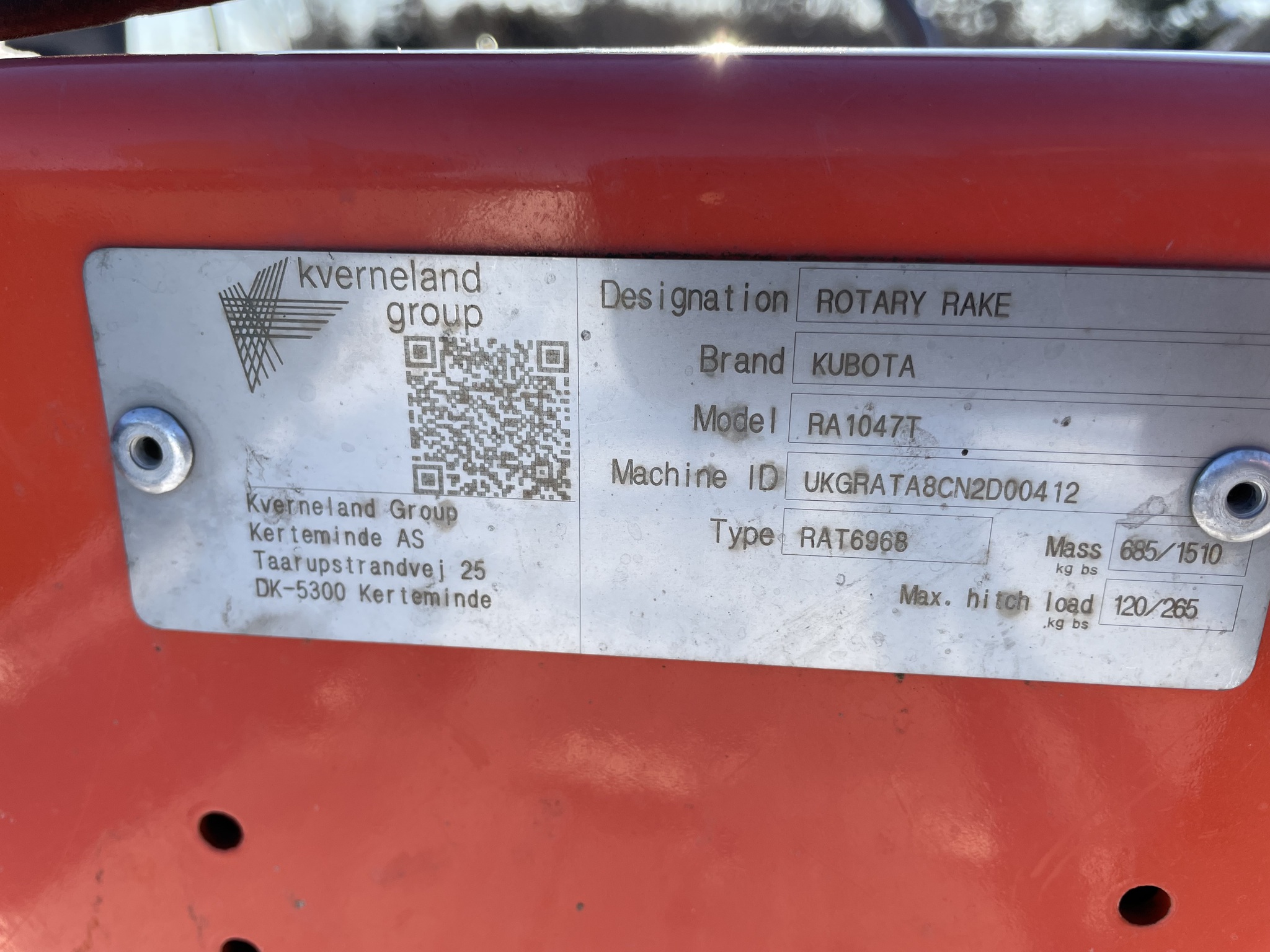 2022 Kubota RA1047T Image 2