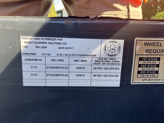 2017 Brandt UBT822
