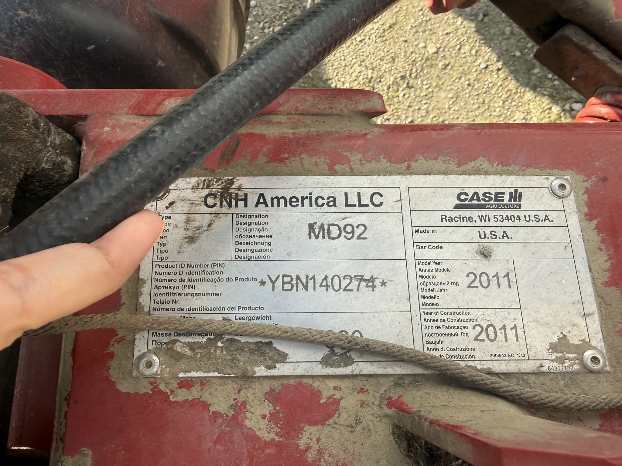 2011 Case IH MD92 Image 3