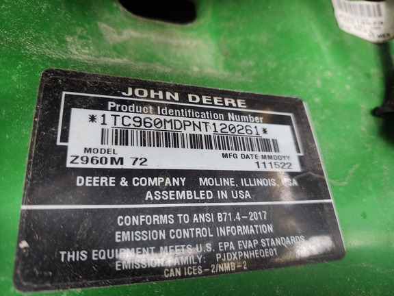 2022 John-Deere Z960M