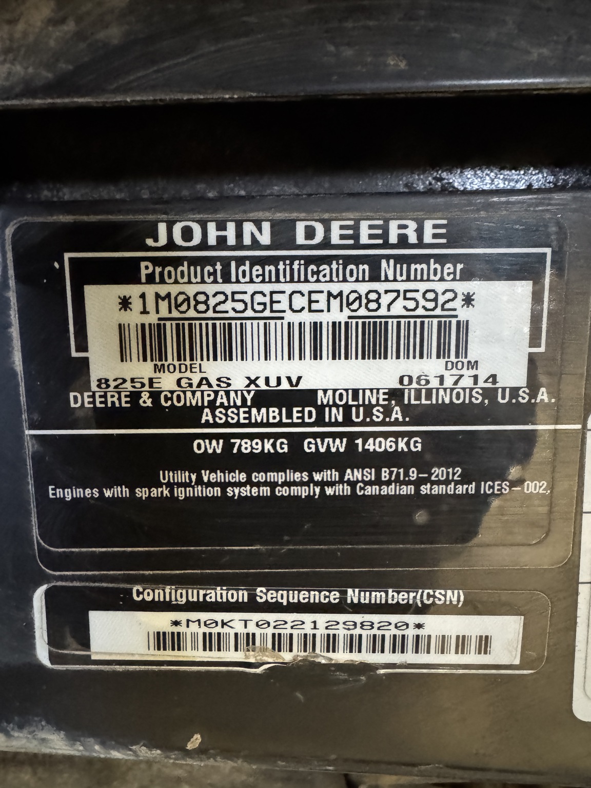 2014 John Deere XUV 825i Power Steering Image 5