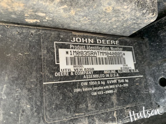 Photo of 2021 John Deere XUV 835R