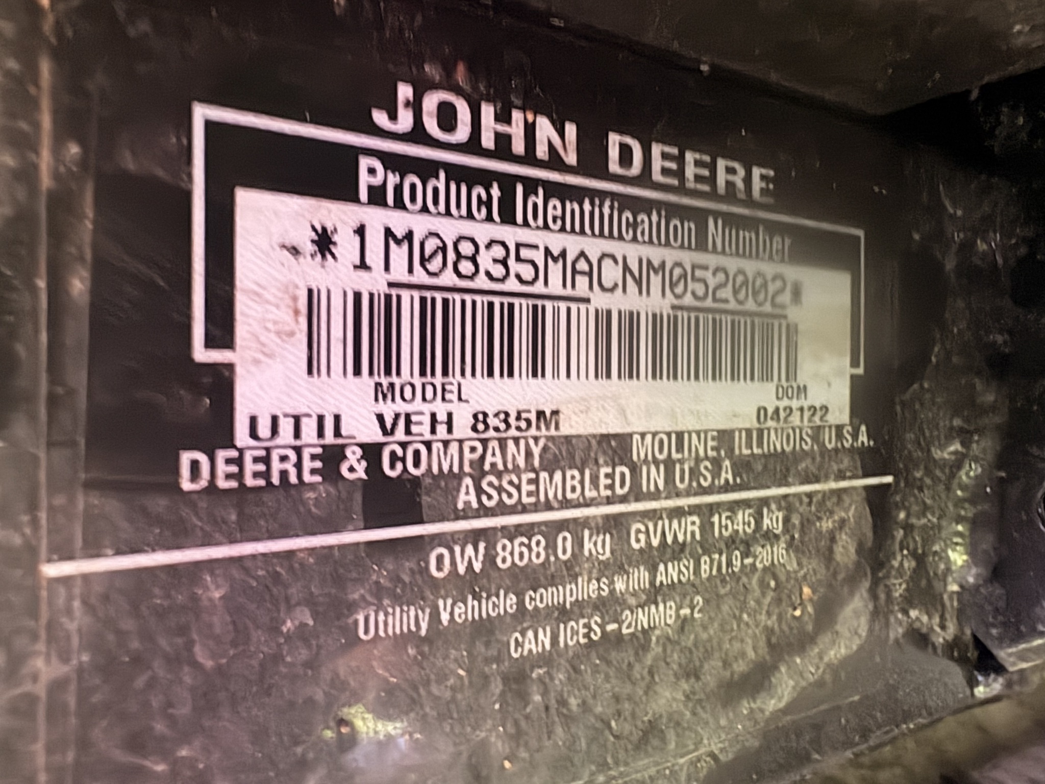 2022 John Deere XUV 835M Image 18