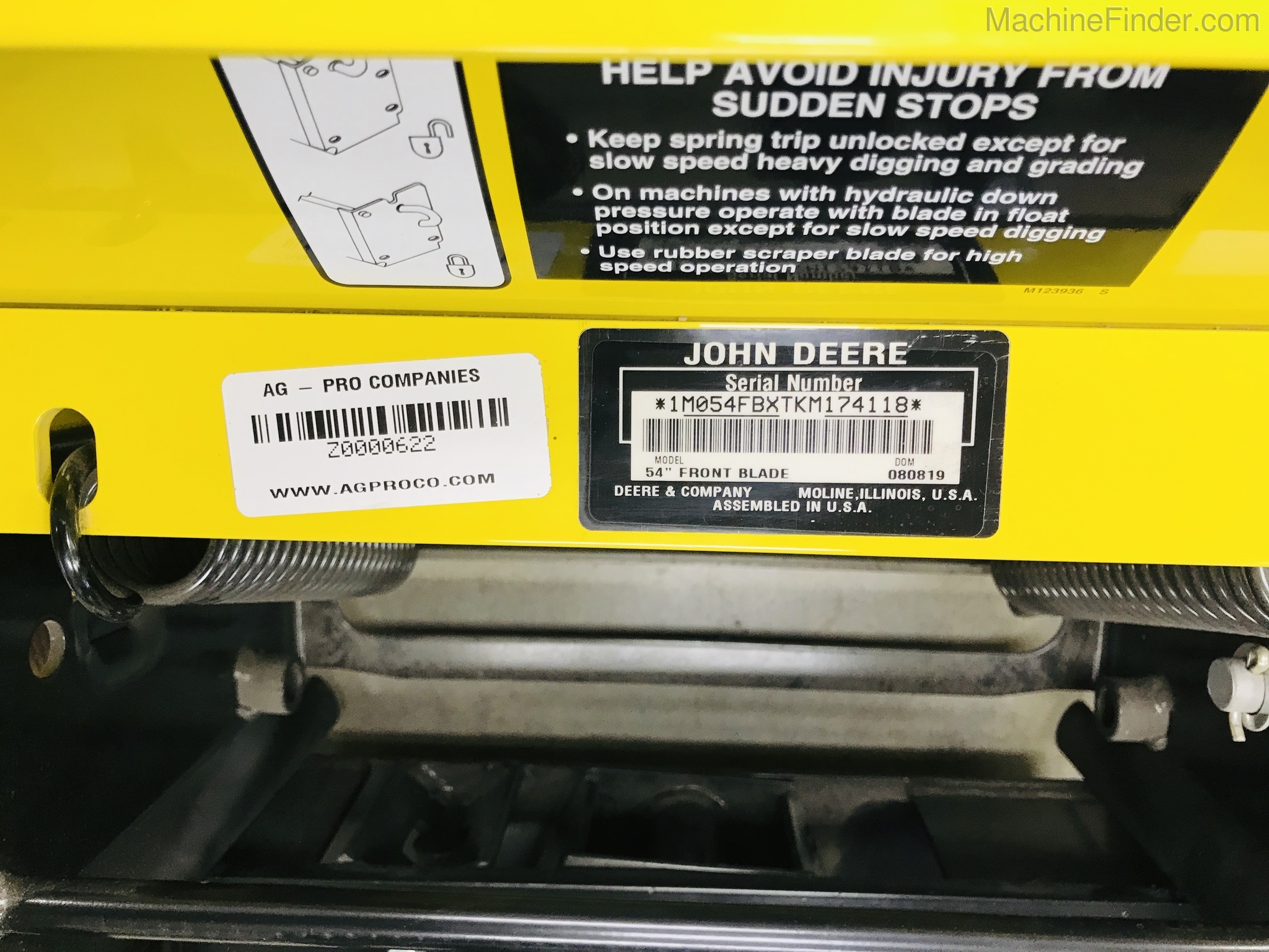 2020 John Deere 54 FRONT BLADE QUICK HITCH Image 3