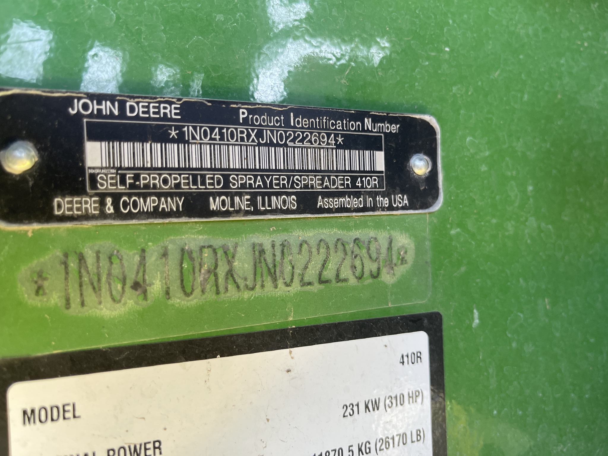  2022 John Deere 410R at Heritage Tractor in Quincy, IL